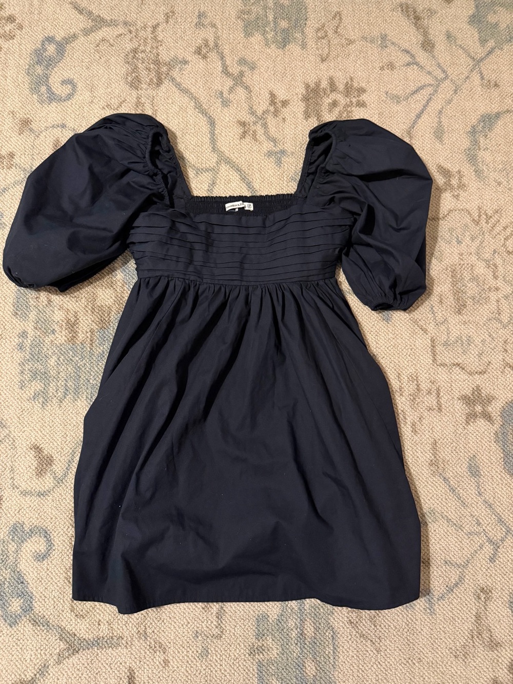 Abercrombie Puff sleeve black mini dress